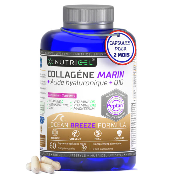 Collagène marin Peptan® avec Acide hyaluronique - 60 Capsules
