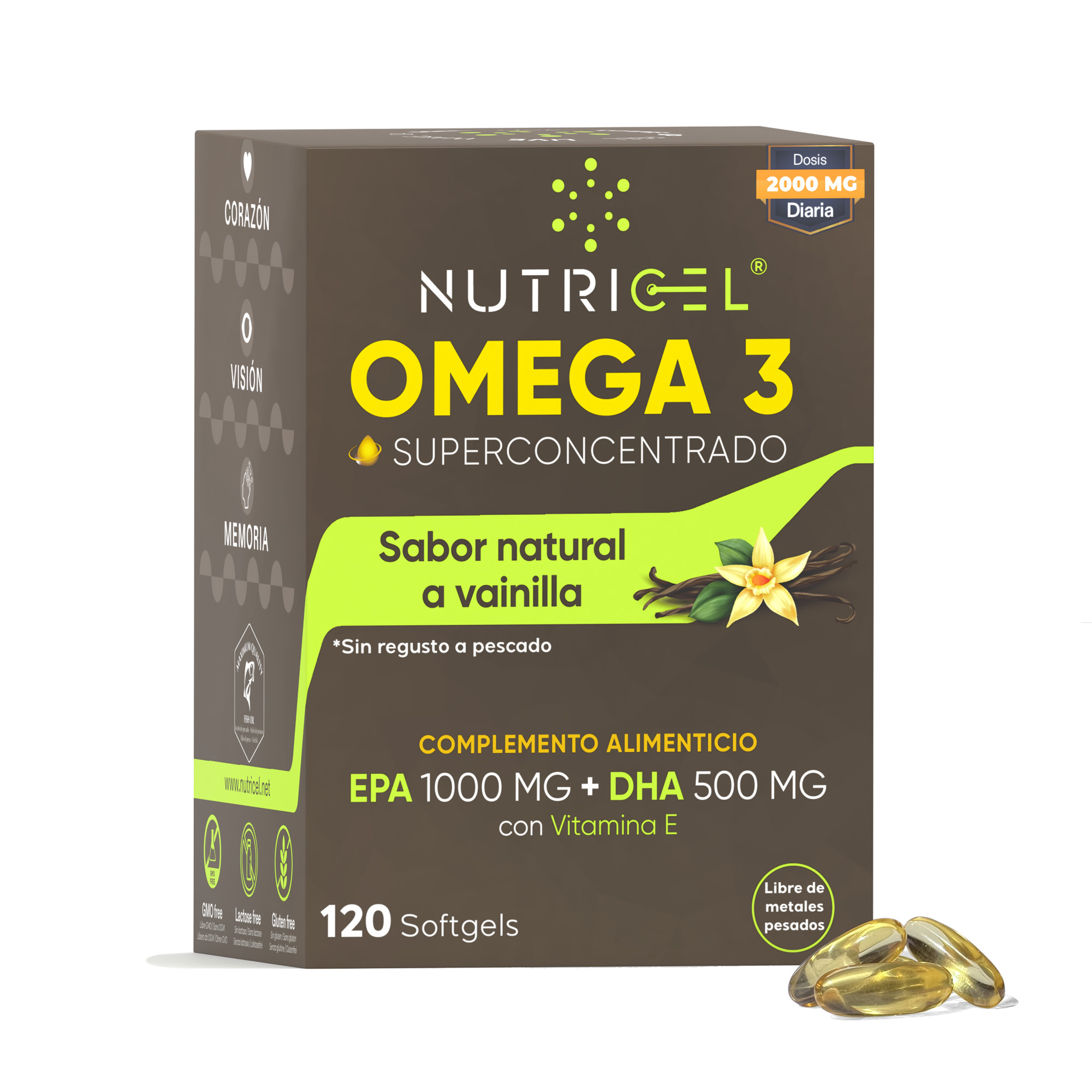 Omega 3 Superconcentrado – EPA 1000 + DHA 500 – Blister 120 cap